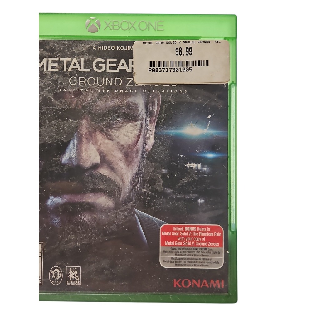 Metal Gear Solid V Ground Zeroes Xbox One Konami Hideo Kojima Action Game